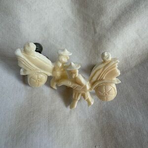 Vintage Rickshaw Costume Jewelry Clip-on Earrings